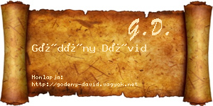 Gödény Dávid névjegykártya